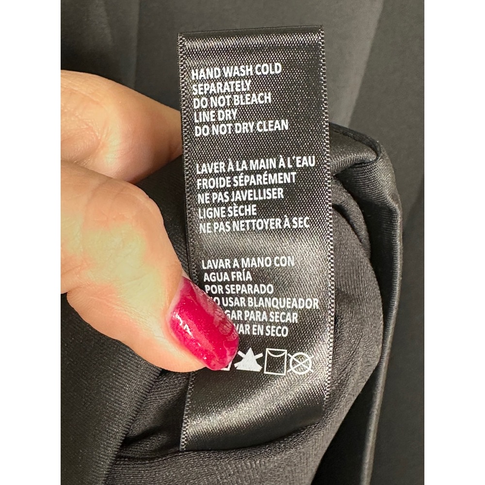 Good American Mini Dress 2X Black Scuba Bodycon GDW0228 LBD Capsule Minimalist - Picture 6 of 6
